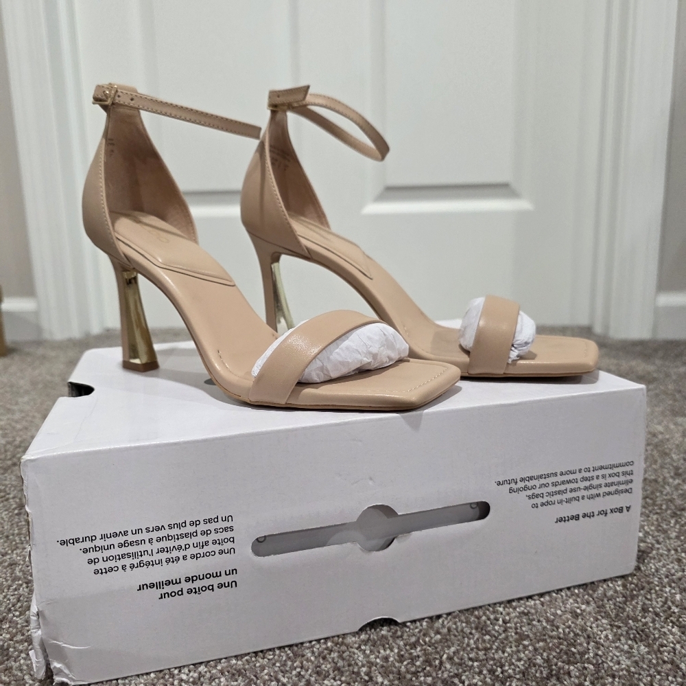 Aldo Tan Stiletto Heels Strappy Sandals​